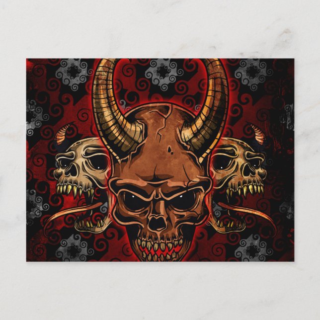 Evil Skulls Postcard (Front)