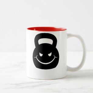 EVIL SMIRKING KETTLEBELL Two-Tone COFFEE MUG