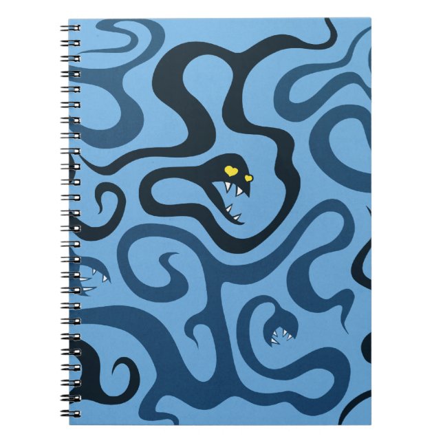 Evil Snakes And Tentacles In Love Notebook (Front)