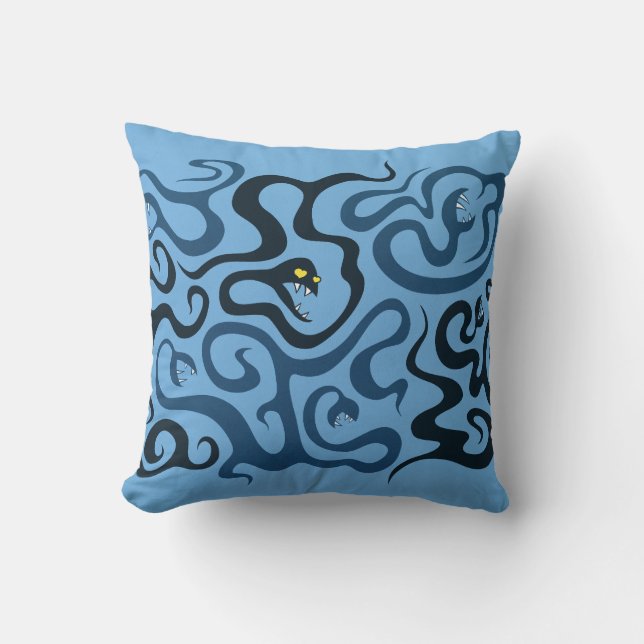 Evil Snakes In Love Cushion (Front)