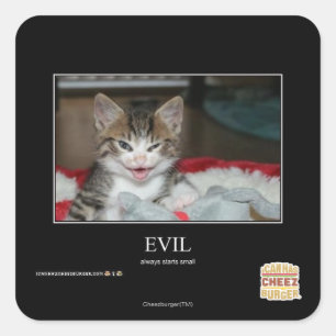 Evil Square Sticker