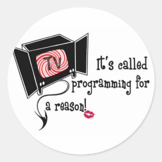 EVIL T.V. MERCHANDISE CLASSIC ROUND STICKER