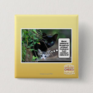 evil things 15 cm square badge