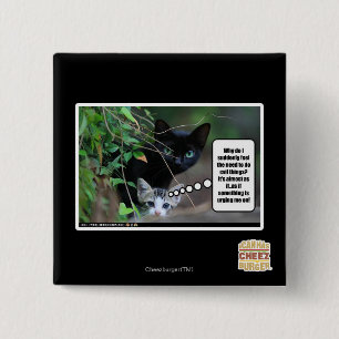 evil things 15 cm square badge