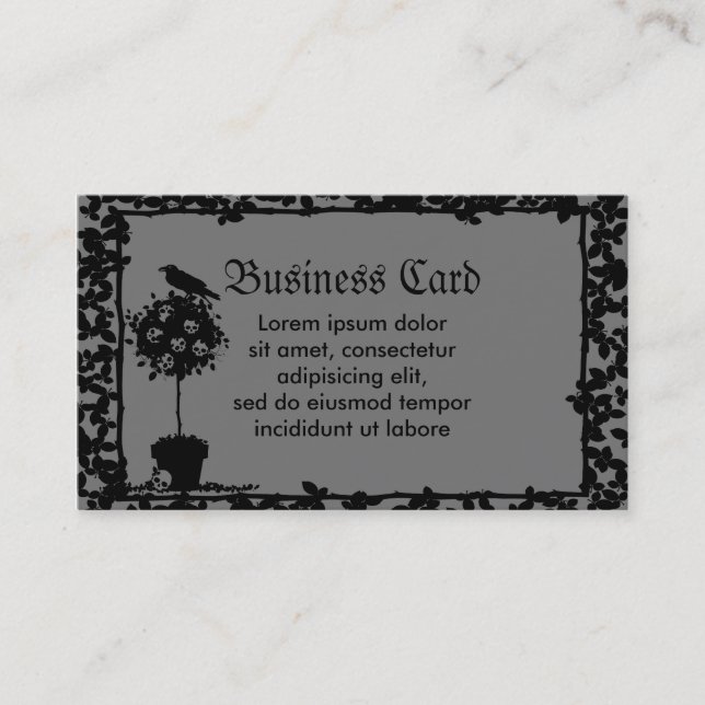 Evil Topiary Coordinates Business Card (Front)