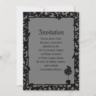 Evil Topiary Coordinates Invitation
