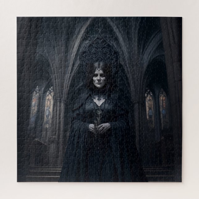 Evil Witch In Cathdral  Jigsaw Puzzle (Vertical)
