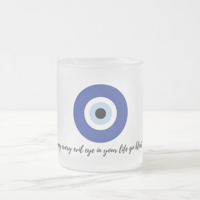 EvileyeMug Frosted Glass Coffee Mug (Center)