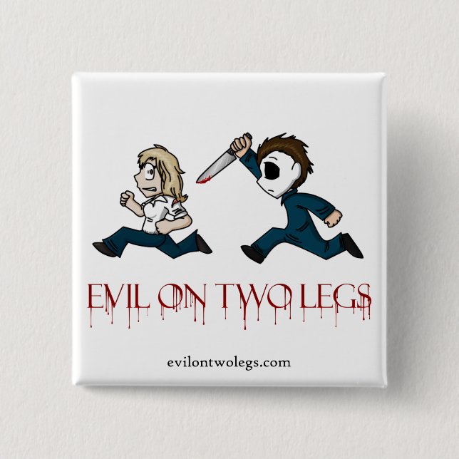evilontwolegs.com logo button (Front)
