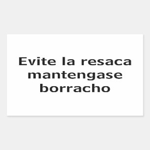 evite la resaca rectangular sticker