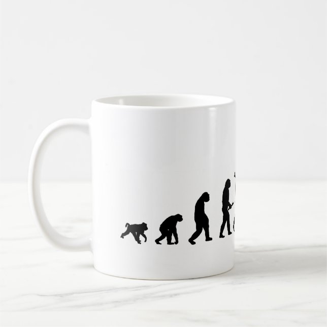 EVO02 evolution cycling cyclist silhouette Coffee Mug (Left)