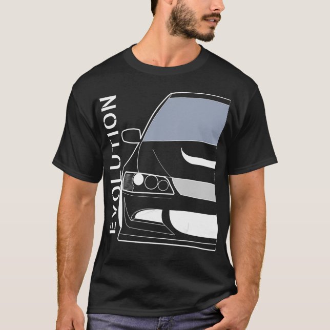 Evo 8 Design Turbo JDM Classic Legends  T-Shirt (Front)