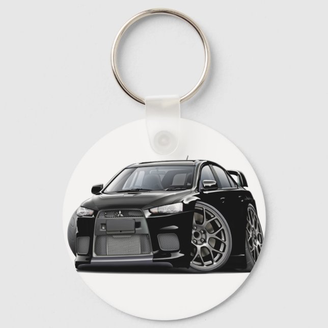 Evo Black Car Key Ring (Front)