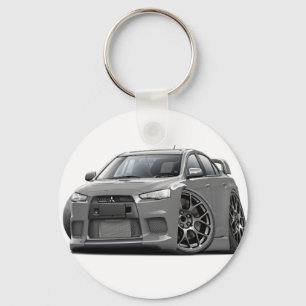 Evo Grey Car Key Ring