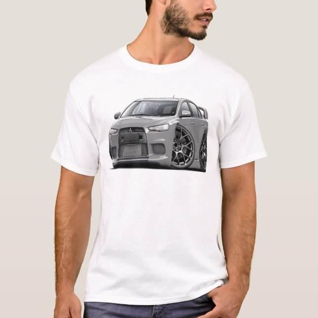 Evo Silver Car T-Shirt (Front)