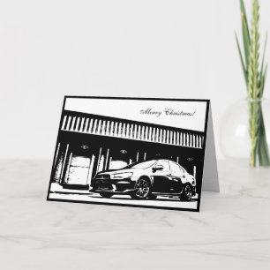 EVO X  Car Themed Christmas Card