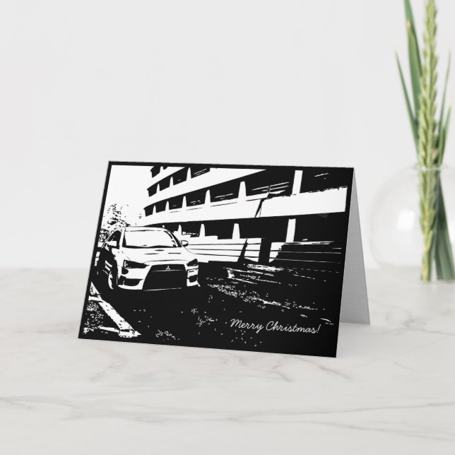 EVO X  Car Themed Christmas Card (Front)