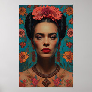 Evocative Surreal Portrait   Dark Expressive Art w Poster