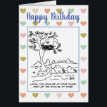 Evolution. A Fish is Nesting in a Tree<br><div class="desc">Evolution cartoon showing a fish that has left the sea and has built a nest in a tree.. Personalise with your choice of wording and inside message.</div>