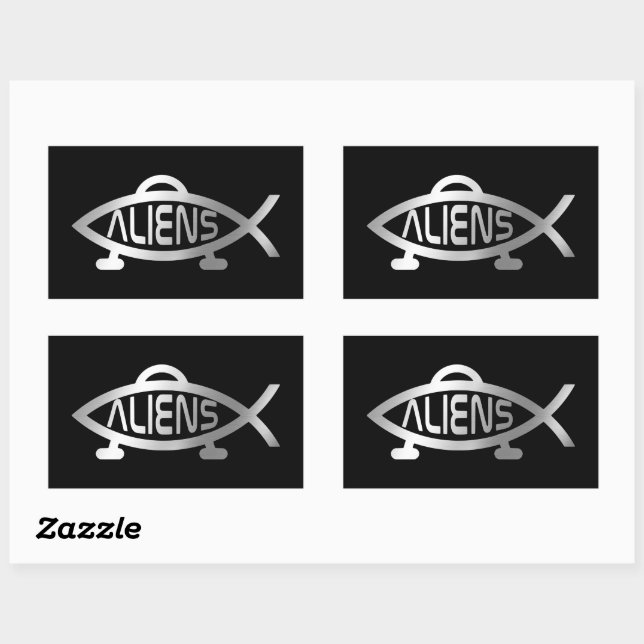Evolution - Aliens Rectangular Sticker (Sheet)