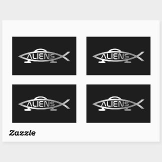 Evolution - Aliens Rectangular Sticker