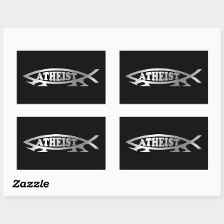 Evolution - Atheist Rectangular Sticker