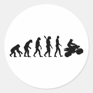 Evolution ATV Quad Racing Classic Round Sticker