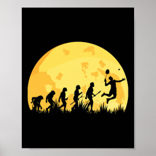 Evolution Badminton Bright Badminton Player Gift  Poster