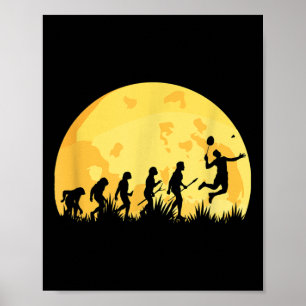Evolution Badminton Bright Badminton Player Gift  Poster