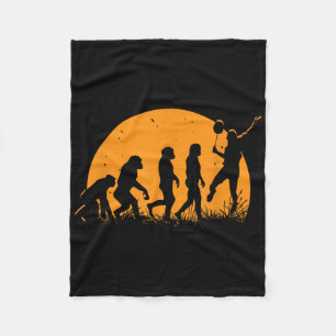 Evolution Badminton Player _ Racket Shuttle Fleece Blanket