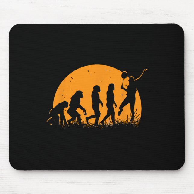 Evolution Badminton Player Racket Shuttle  Mouse Mat (Front)