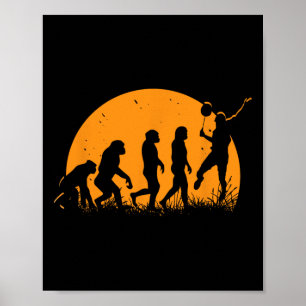 Evolution Badminton Player Racket Shuttle  Poster