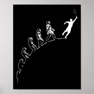 Evolution Badminton Shuttle Art Sports  Poster