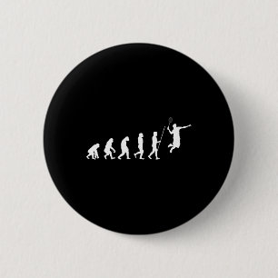 Evolution Badminton Shuttle Badminton Player Gift  6 Cm Round Badge