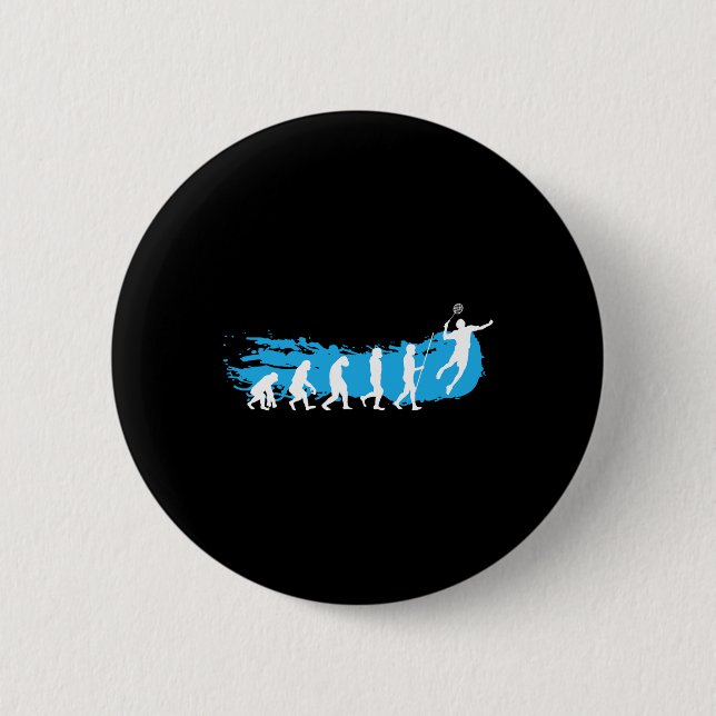 Evolution Badminton Shuttle Badminton Player Gift  6 Cm Round Badge (Front)
