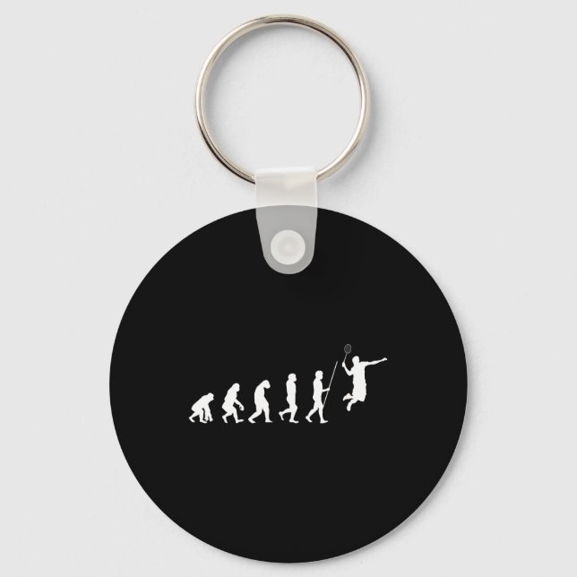 Evolution Badminton Shuttle Badminton Player Gift  Key Ring (Front)