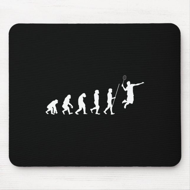 Evolution Badminton Shuttle Badminton Player Gift  Mouse Mat (Front)