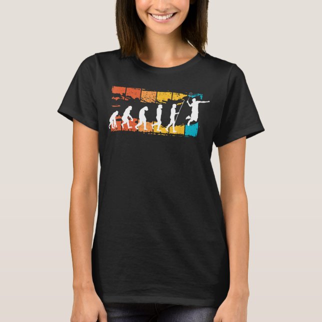 Evolution Badminton Shuttlecock Badminton player g T-Shirt (Front)