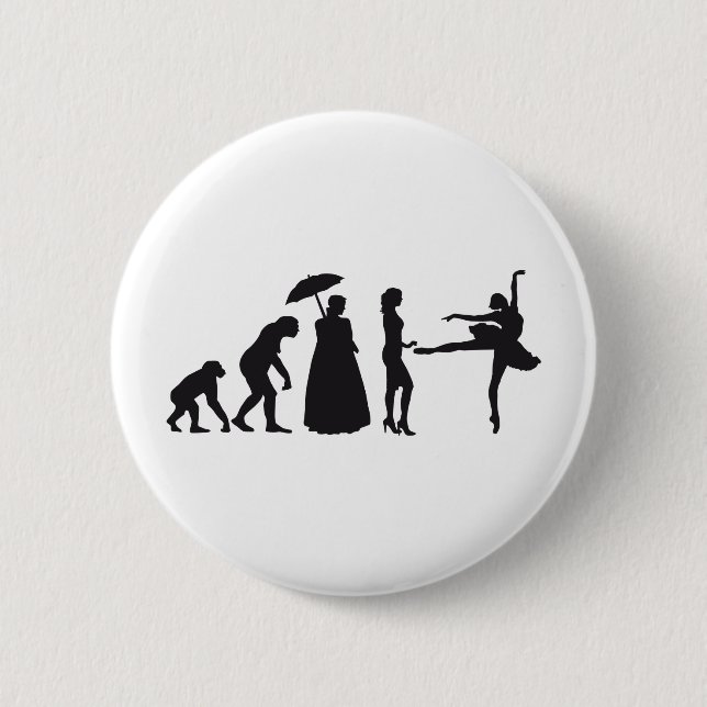 evolution ballet 6 cm round badge (Front)