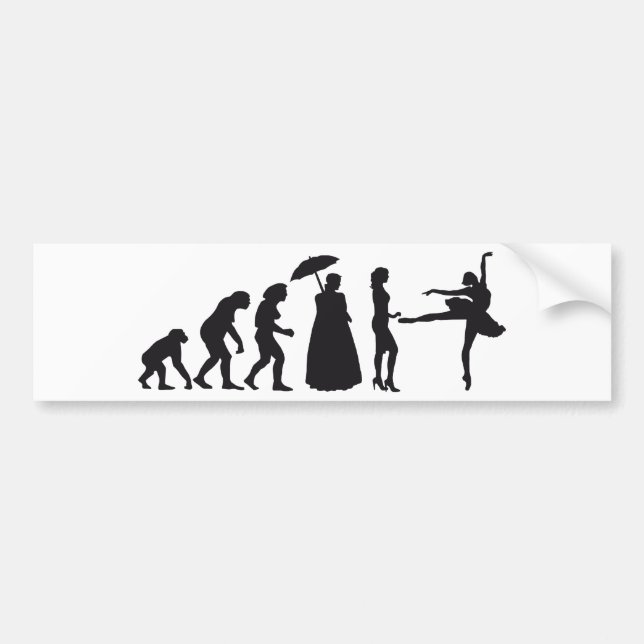 evolution ballet bumper sticker (Front)