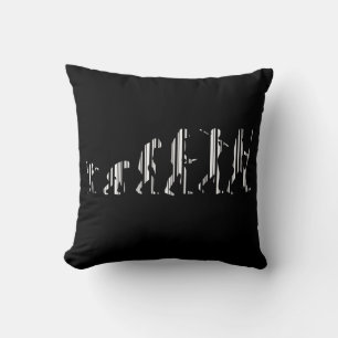 EVOLUTION BAR CODE Darwin Barcode Pattern Design Cushion