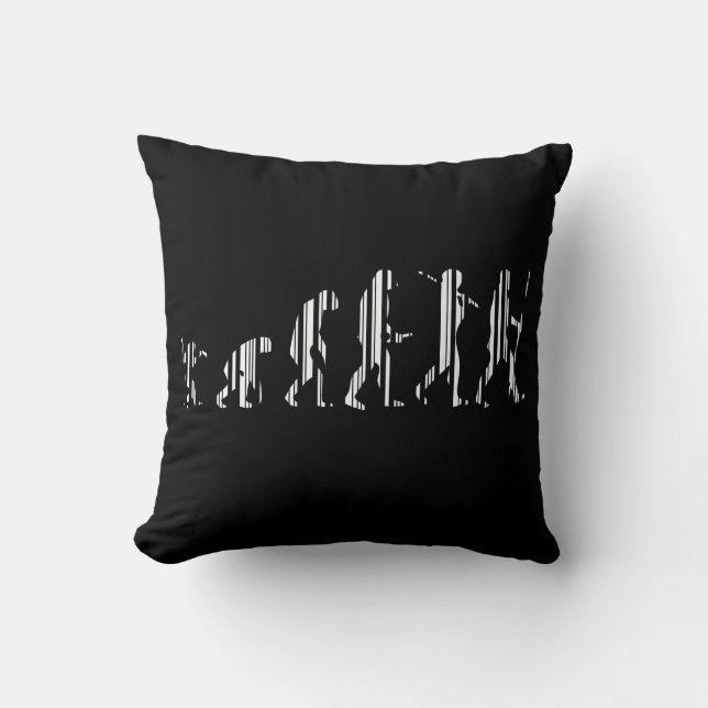 EVOLUTION BAR CODE Darwin Barcode Pattern Design Cushion (Front)
