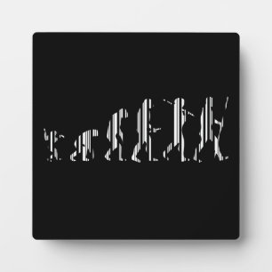 EVOLUTION BAR CODE Darwin Barcode Pattern Design Plaque