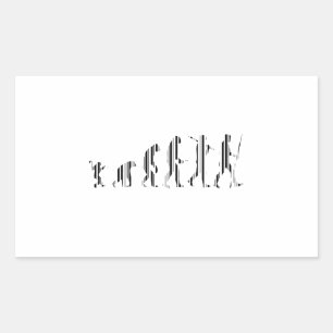 EVOLUTION BAR CODE Darwin Barcode Pattern Design Rectangular Sticker