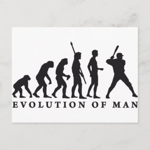 evolution baseball postcard