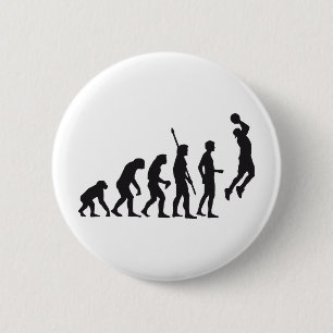 evolution basketball 6 cm round badge