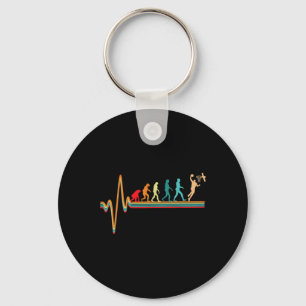 Evolution Basketball Player Ball Game Heartbeat Key Ring