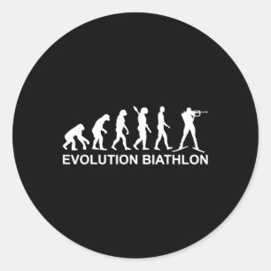 Evolution Biathlon 3  Classic Round Sticker