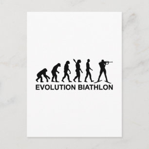 Evolution Biathlon Ski Postcard