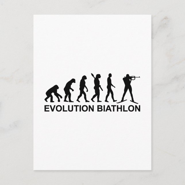 Evolution Biathlon Ski Postcard (Front)